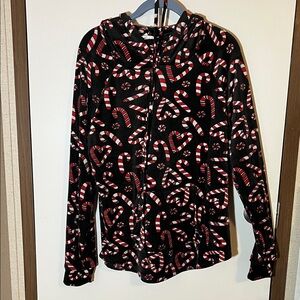 No Boundaries Black Candy Cane Hoodie